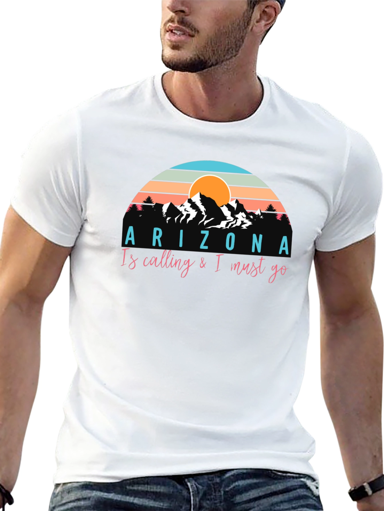 Arizona Calling T-Shirt - Mountain Sunset Graphic Tee