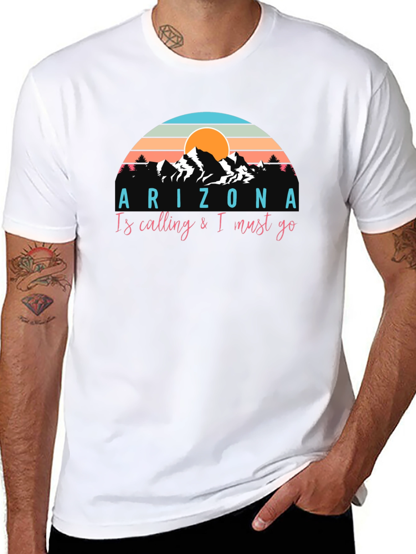 Arizona Calling T-Shirt - Mountain Sunset Graphic Tee