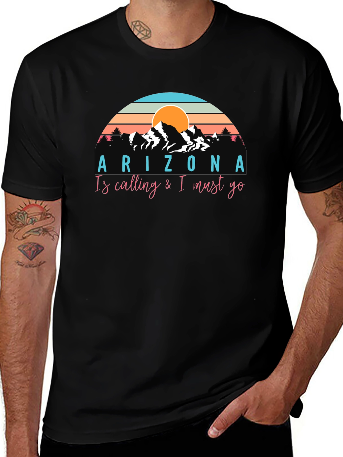 Arizona Calling T-Shirt - Mountain Sunset Graphic Tee