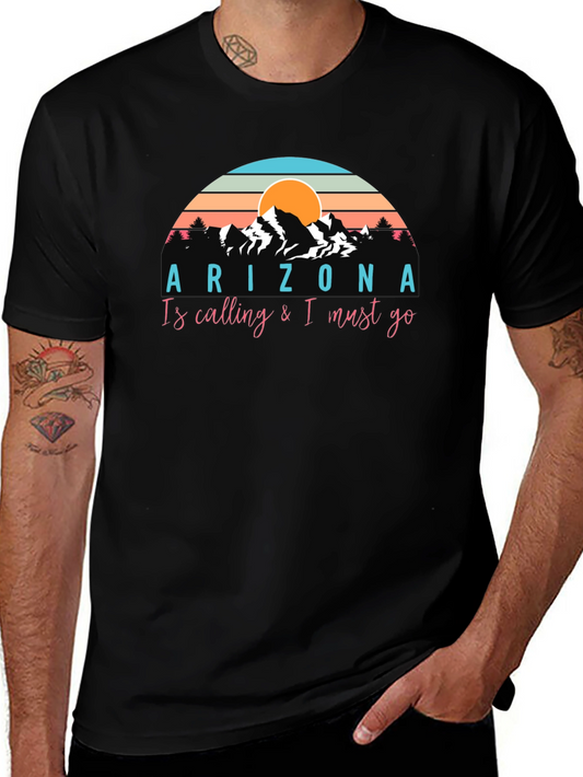Arizona Calling T-Shirt - Mountain Sunset Graphic Tee