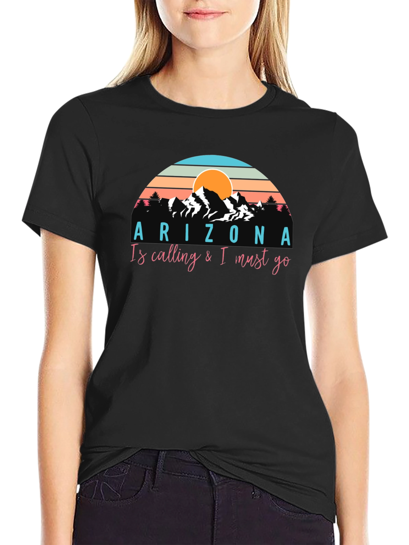 Arizona Calling T-Shirt - Mountain Sunset Graphic Tee