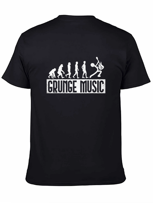 Grunge Music Evolution T-Shirt - Black
