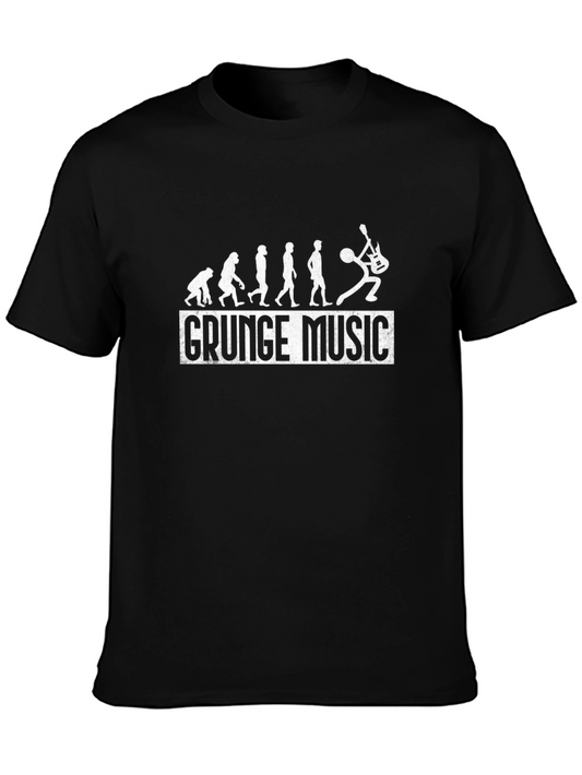 Grunge Music Evolution T-Shirt - Black