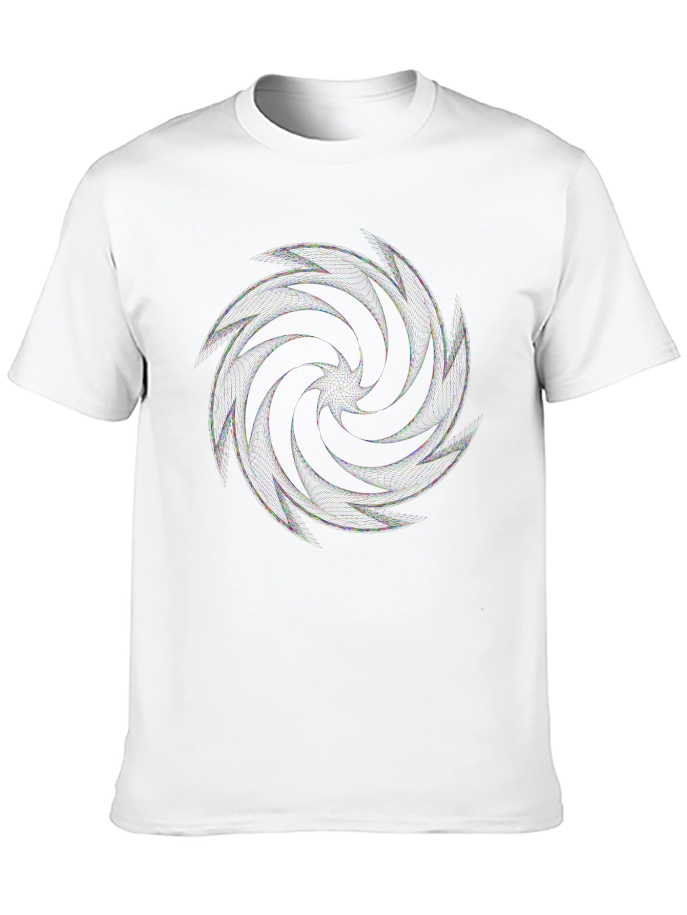 Abstract Swirl Graphic Tee - Black Cotton Blend