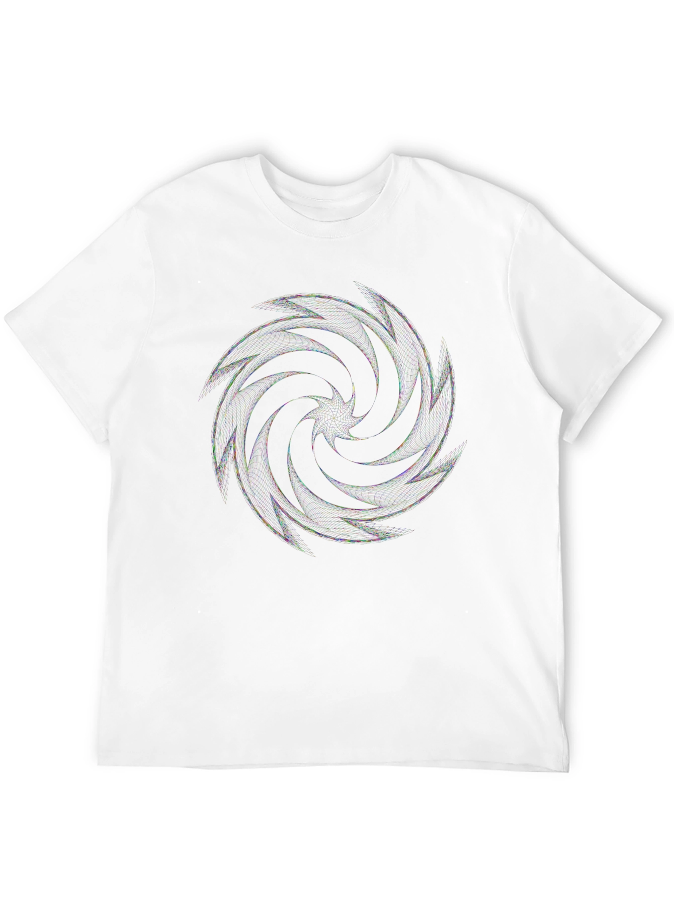 Abstract Swirl Graphic Tee - Black Cotton Blend