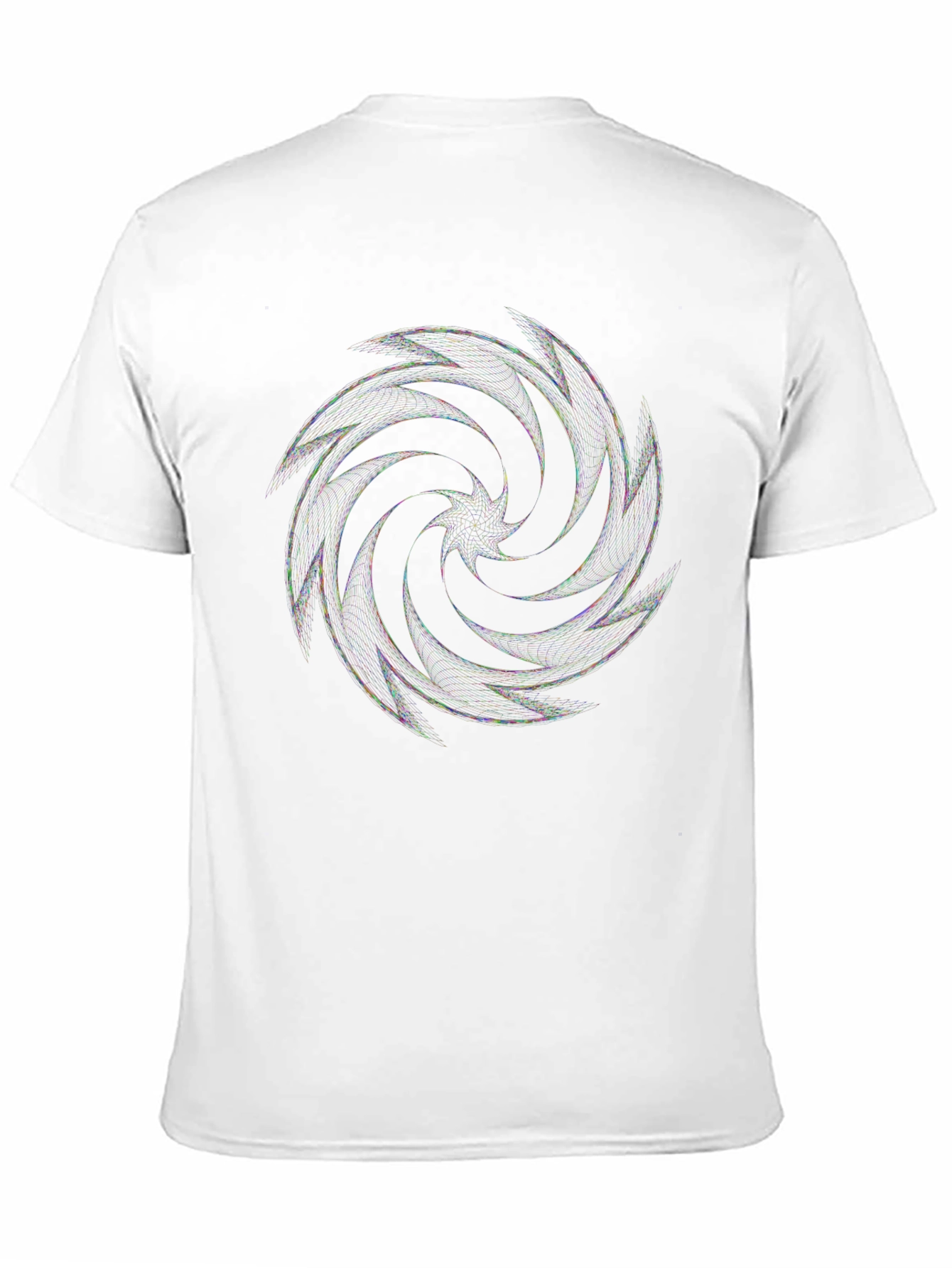 Abstract Swirl Graphic Tee - Black Cotton Blend