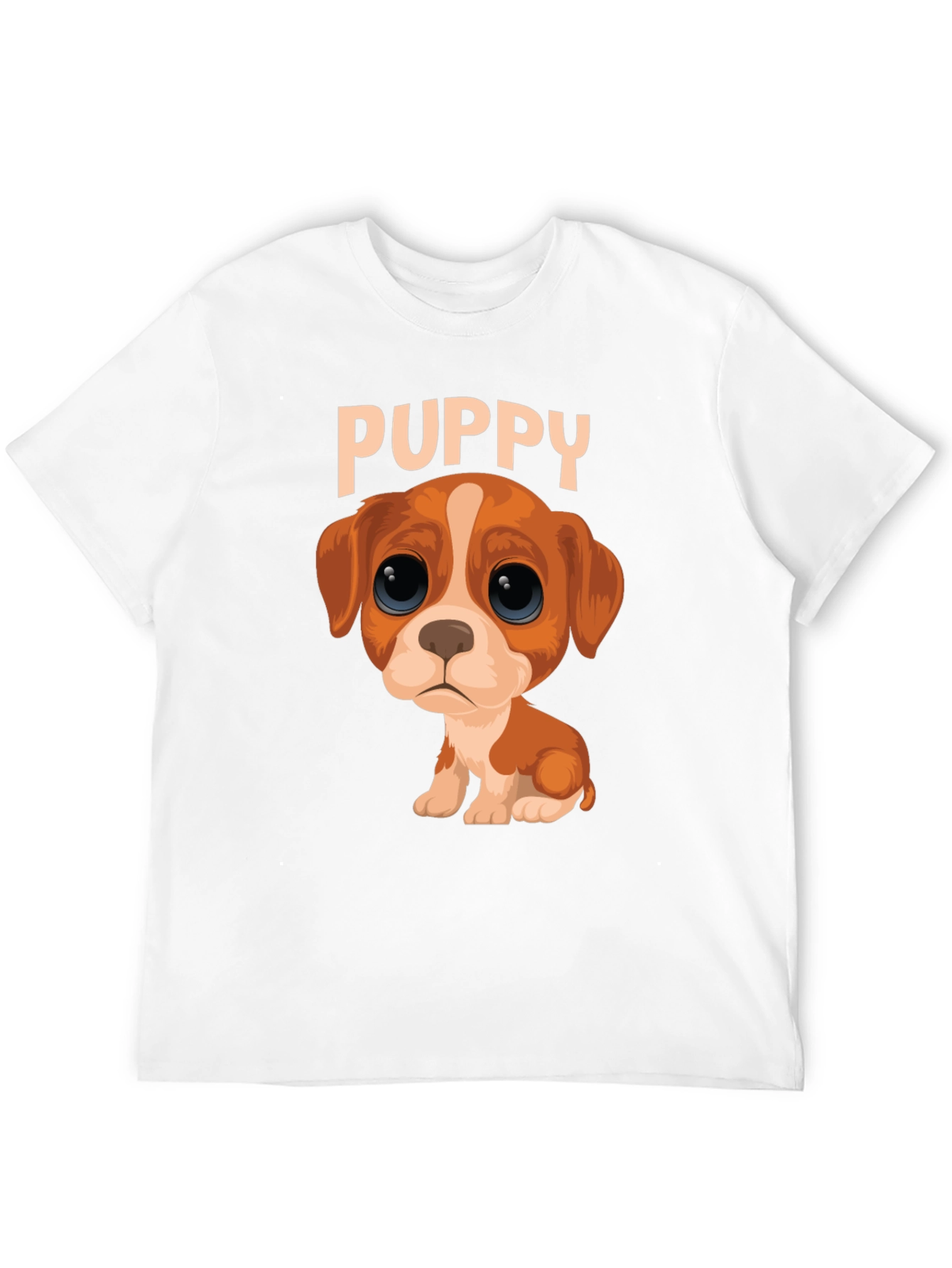 Cute Puppy Graphic Black T-Shirt