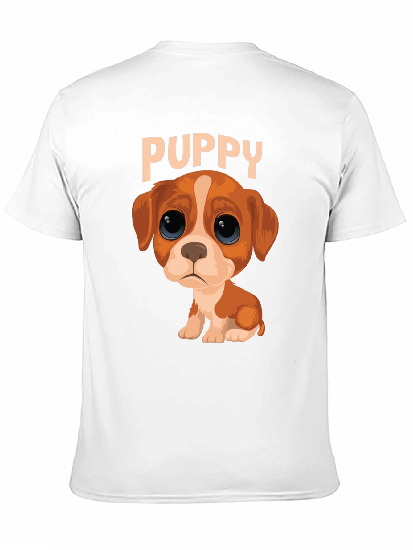 Cute Puppy Graphic Black T-Shirt