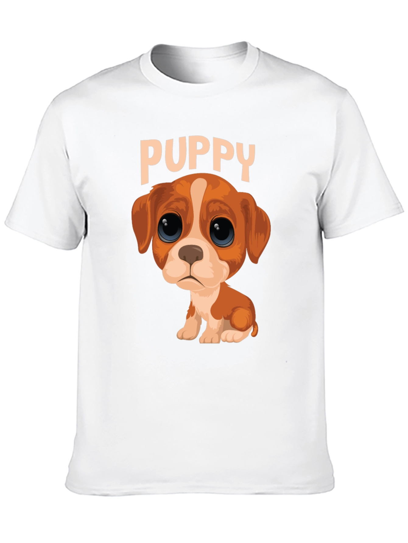Cute Puppy Graphic Black T-Shirt