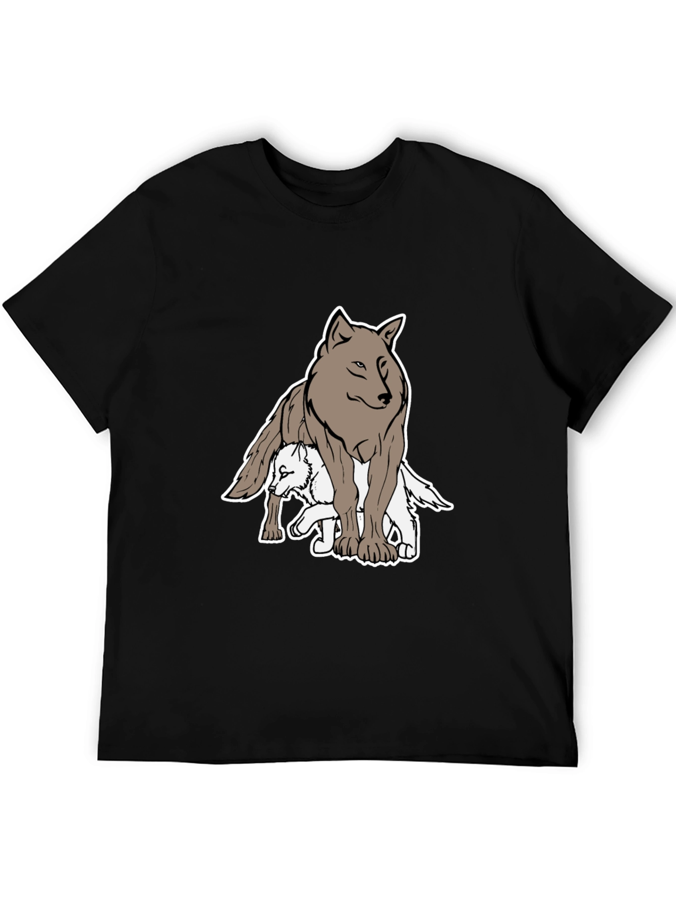 Wolf Pack Graphic Tee - Black Casual Shirt