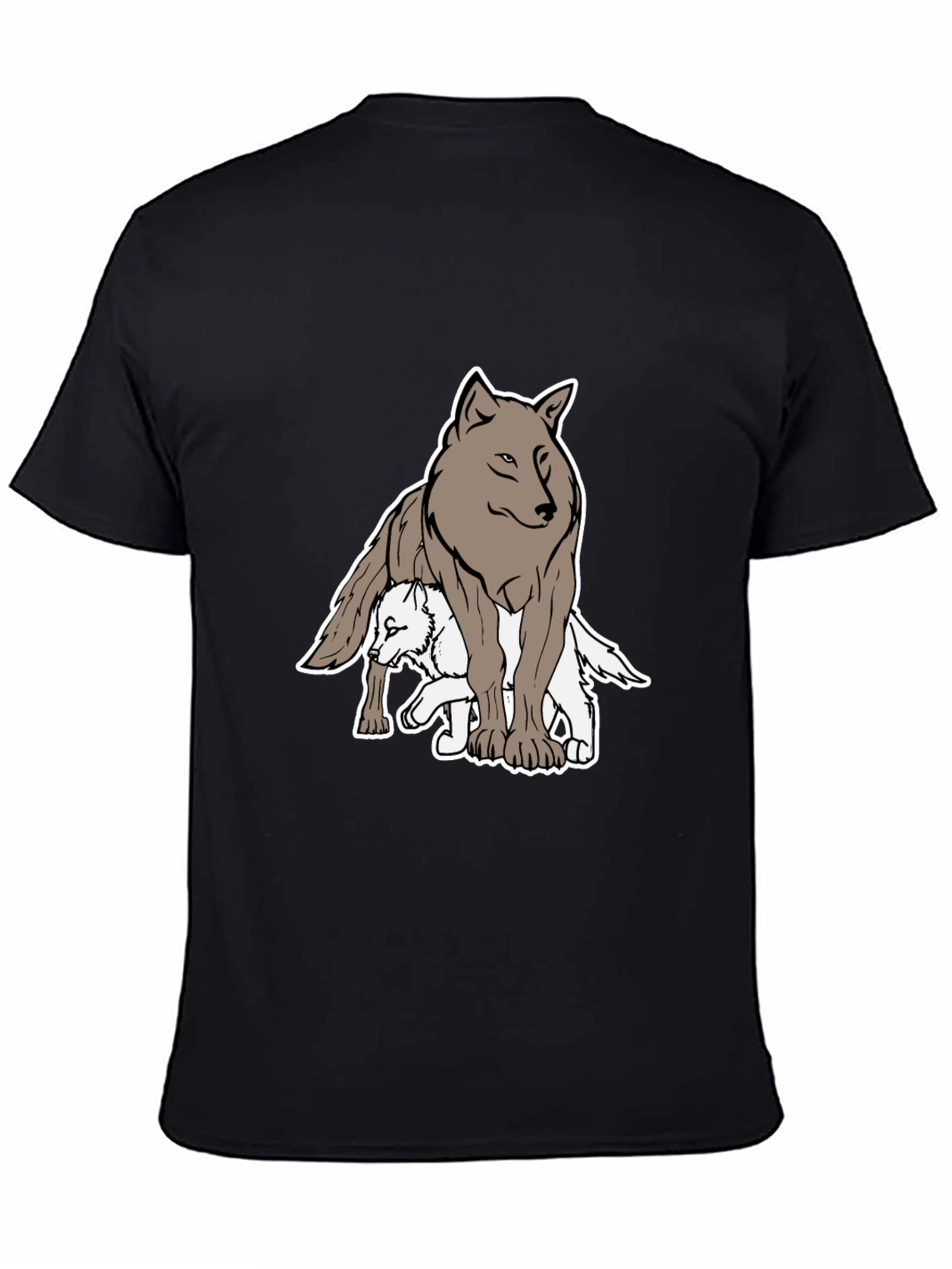 Wolf Pack Graphic Tee - Black Casual Shirt
