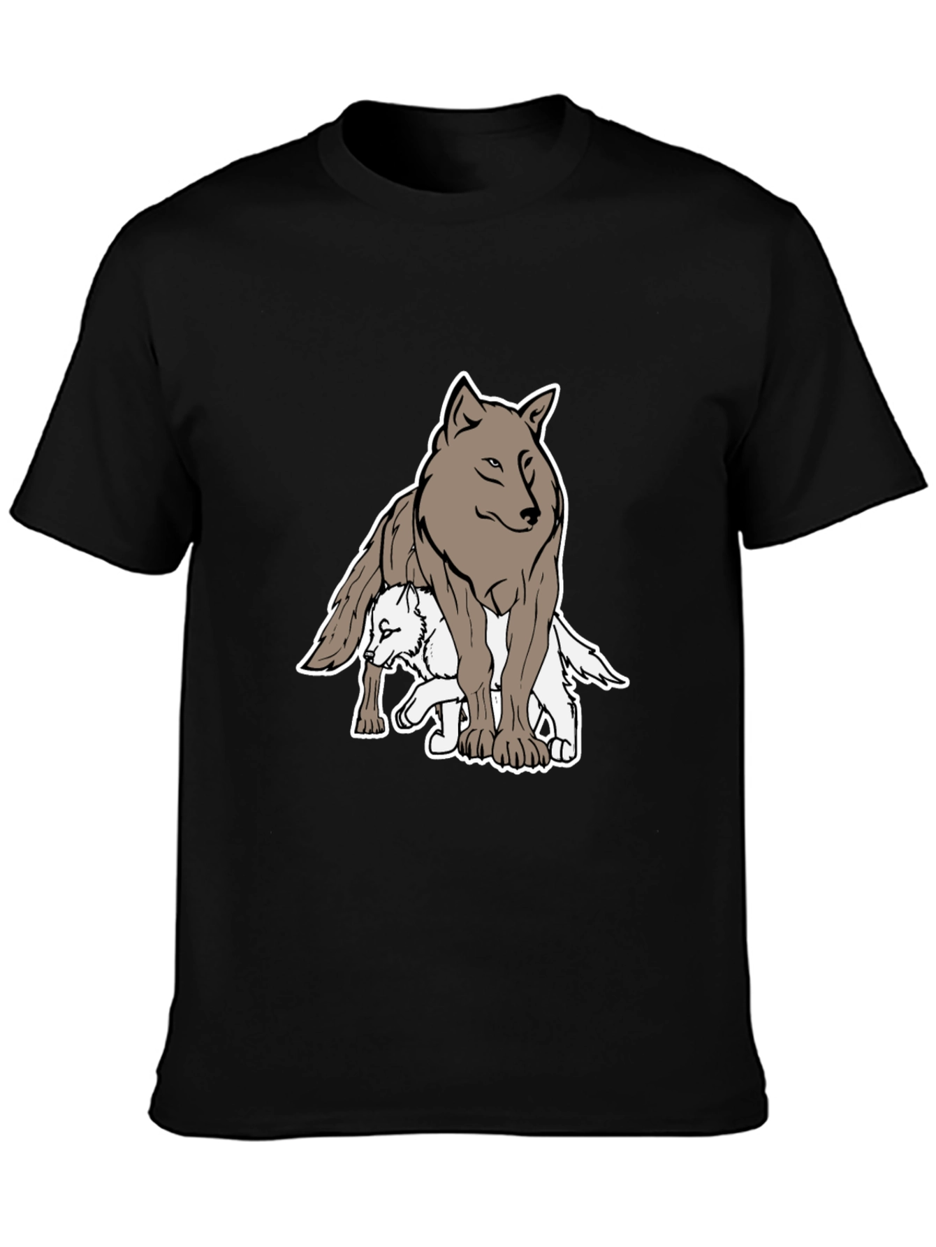 Wolf Pack Graphic Tee - Black Casual Shirt