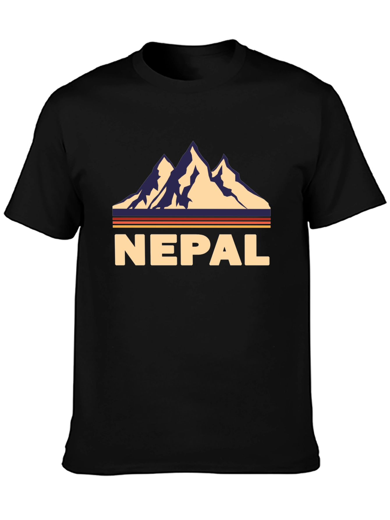 Nepal Retro Mountain Graphic T-Shirt