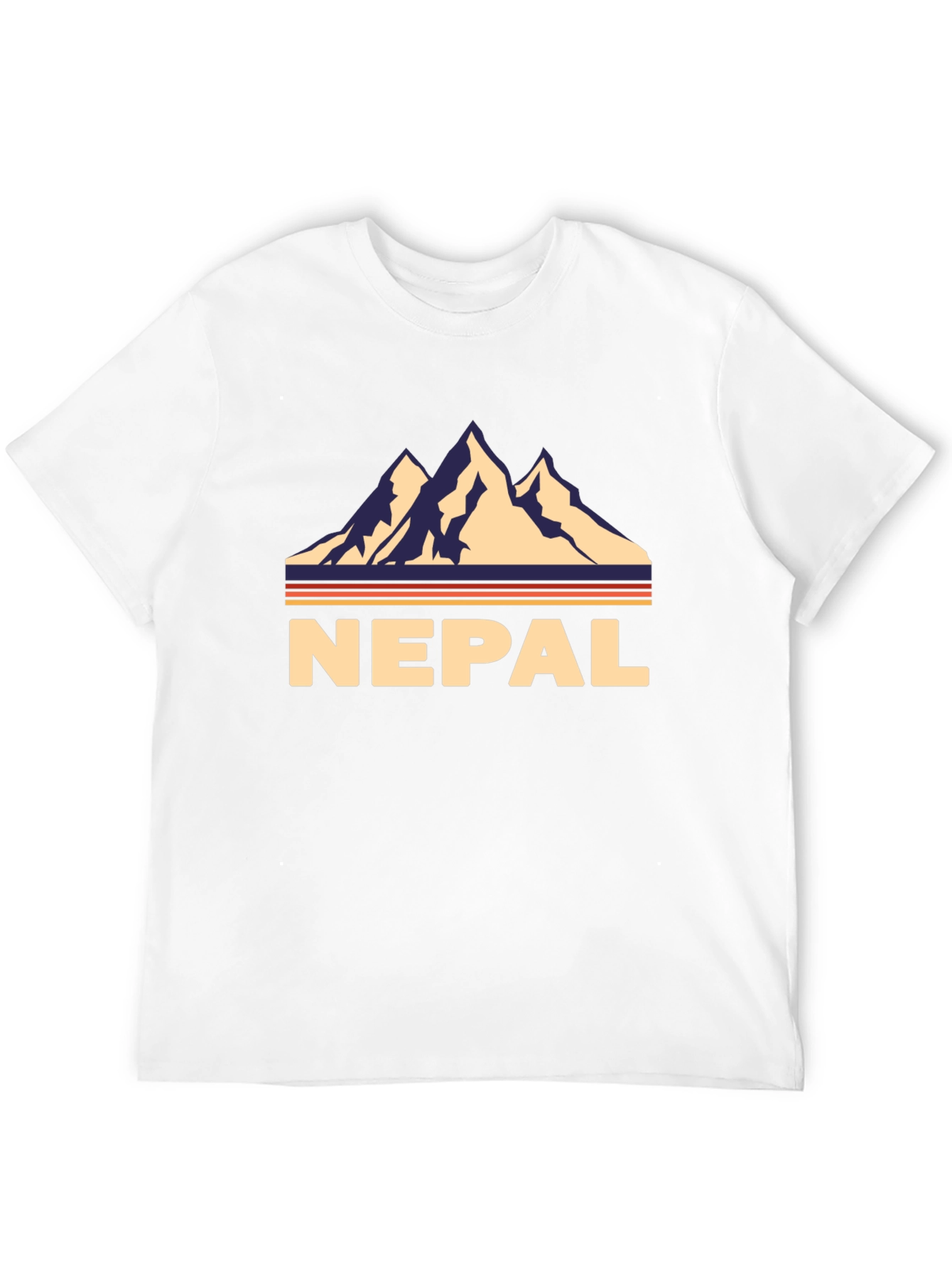 Nepal Retro Mountain Graphic T-Shirt