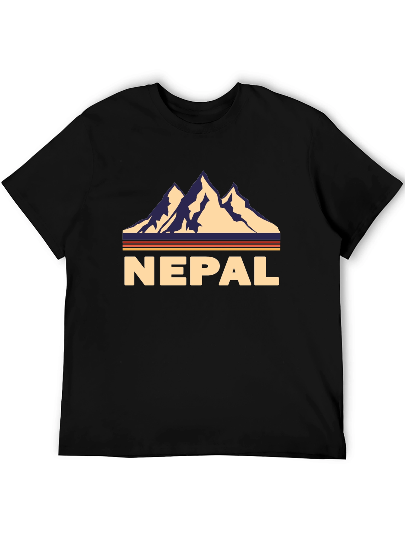 Nepal Retro Mountain Graphic T-Shirt