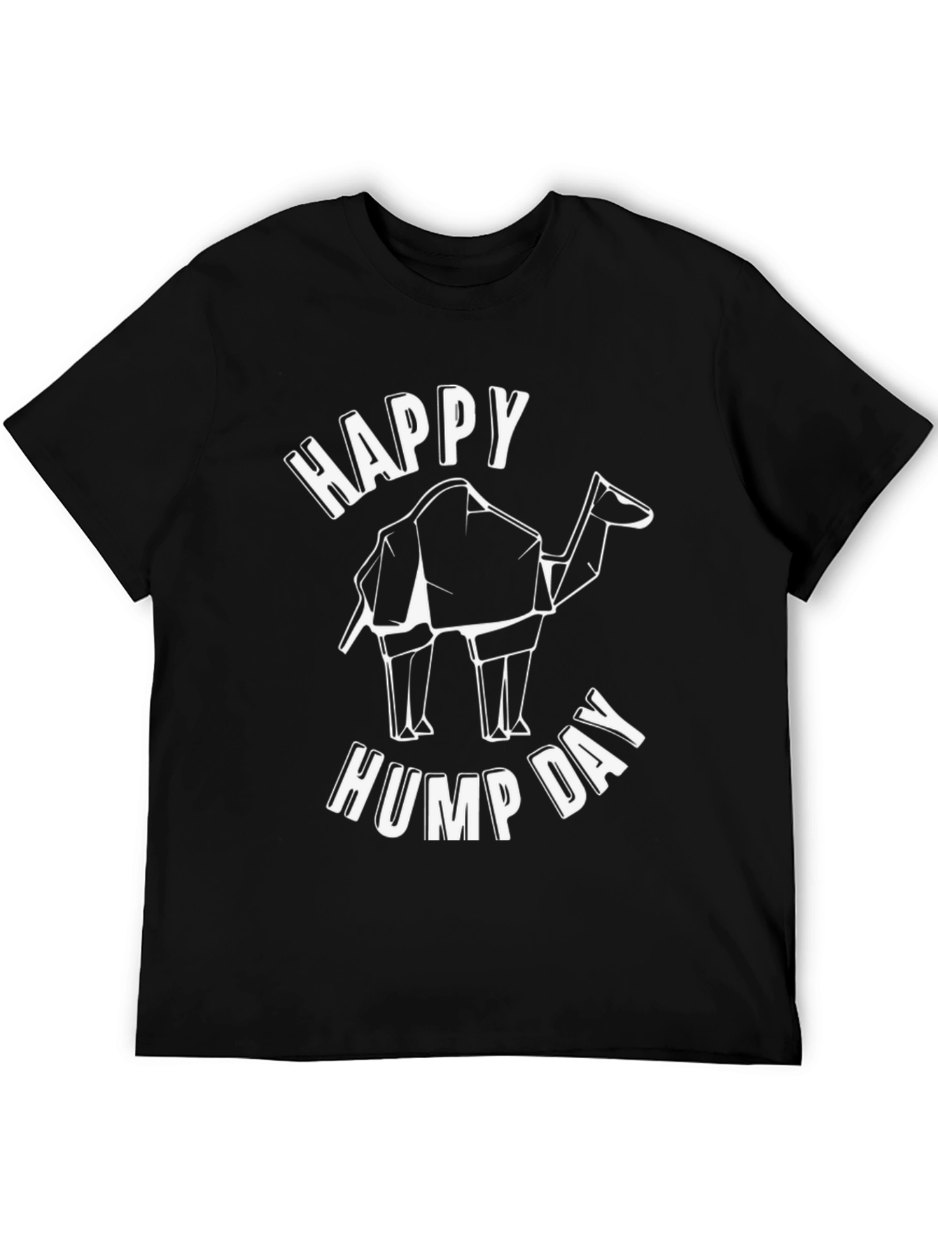 Happy Hump Day Black T-Shirt with Camel Graphic