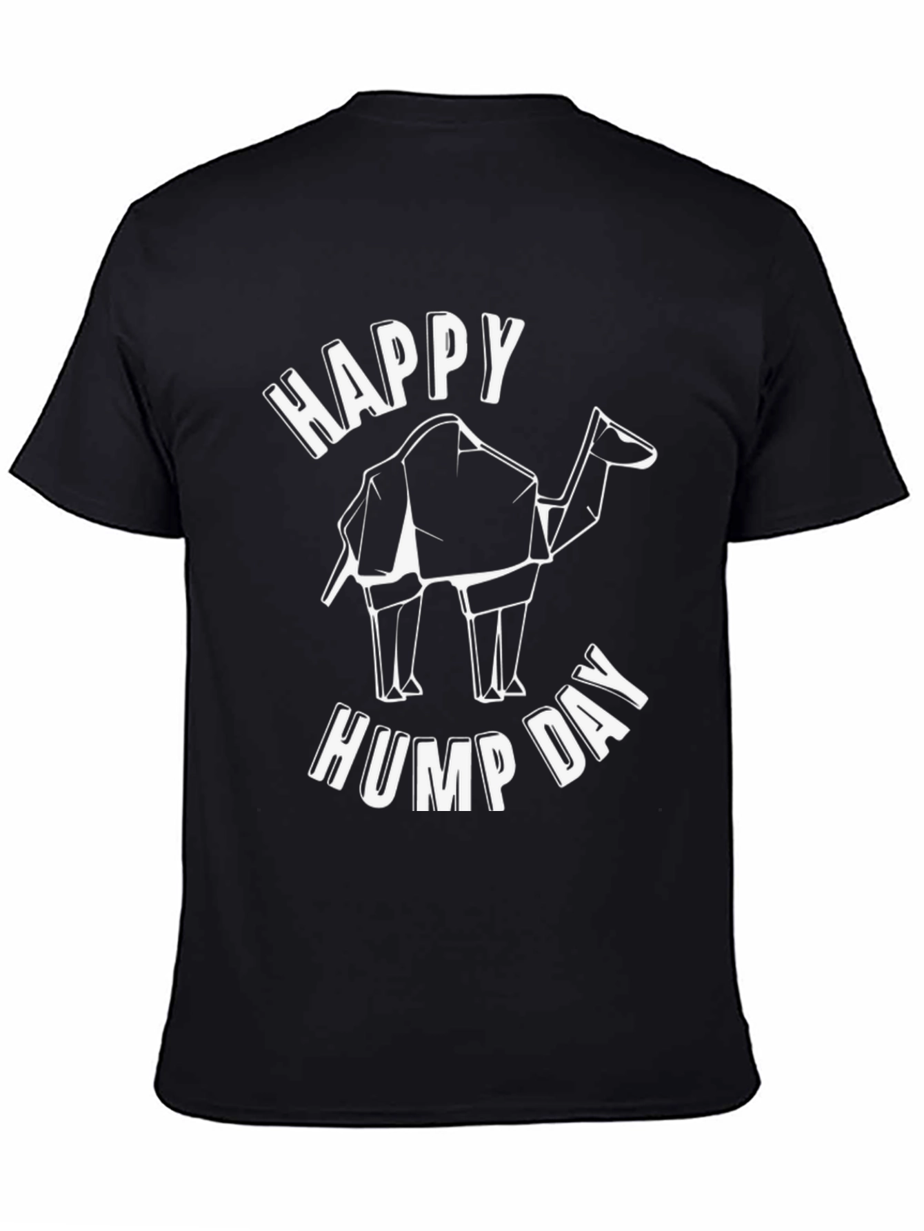 Happy Hump Day Black T-Shirt with Camel Graphic