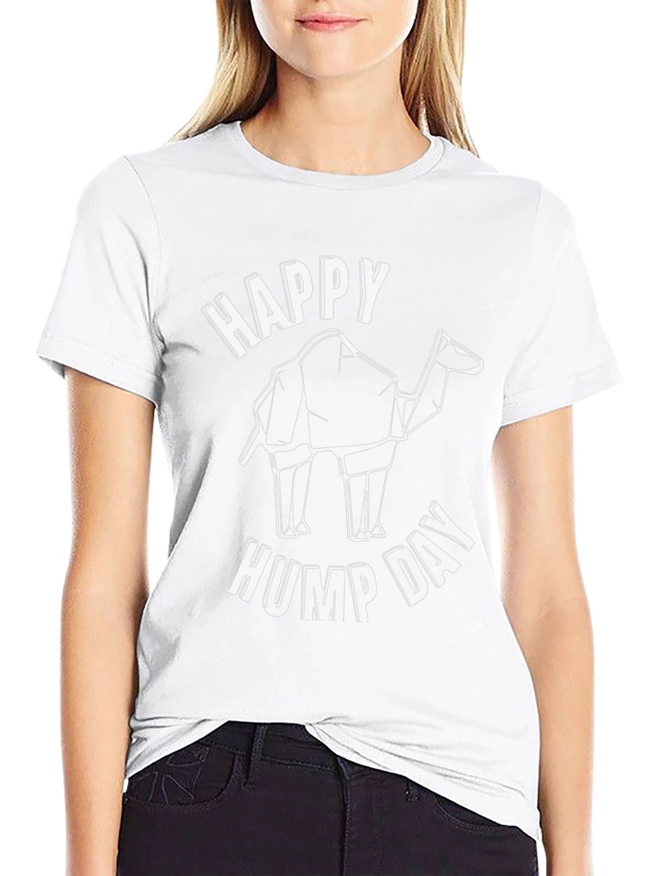Happy Hump Day Black T-Shirt with Camel Graphic