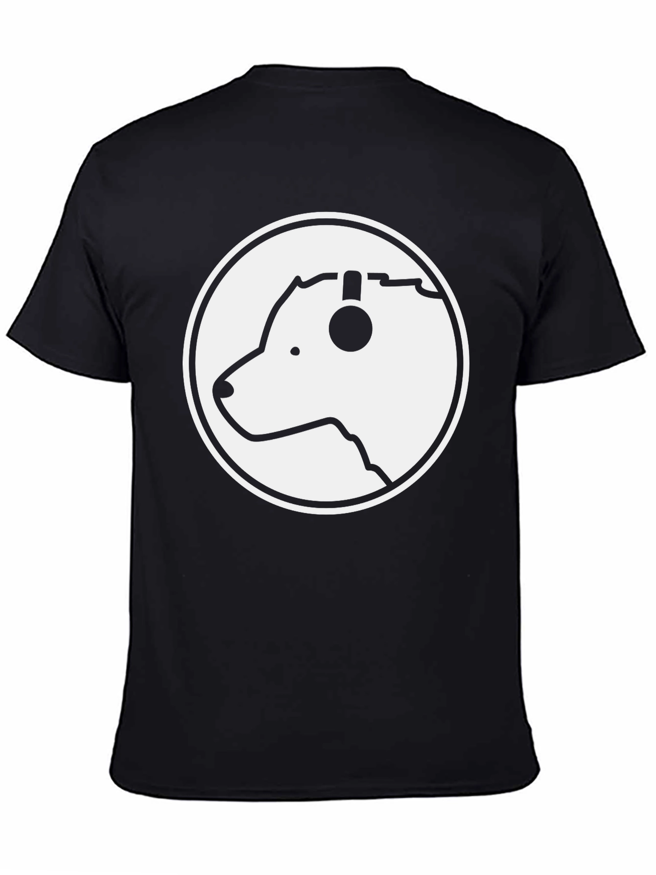 Cool Bear Headphone T-Shirt - Black Crew Neck Tee