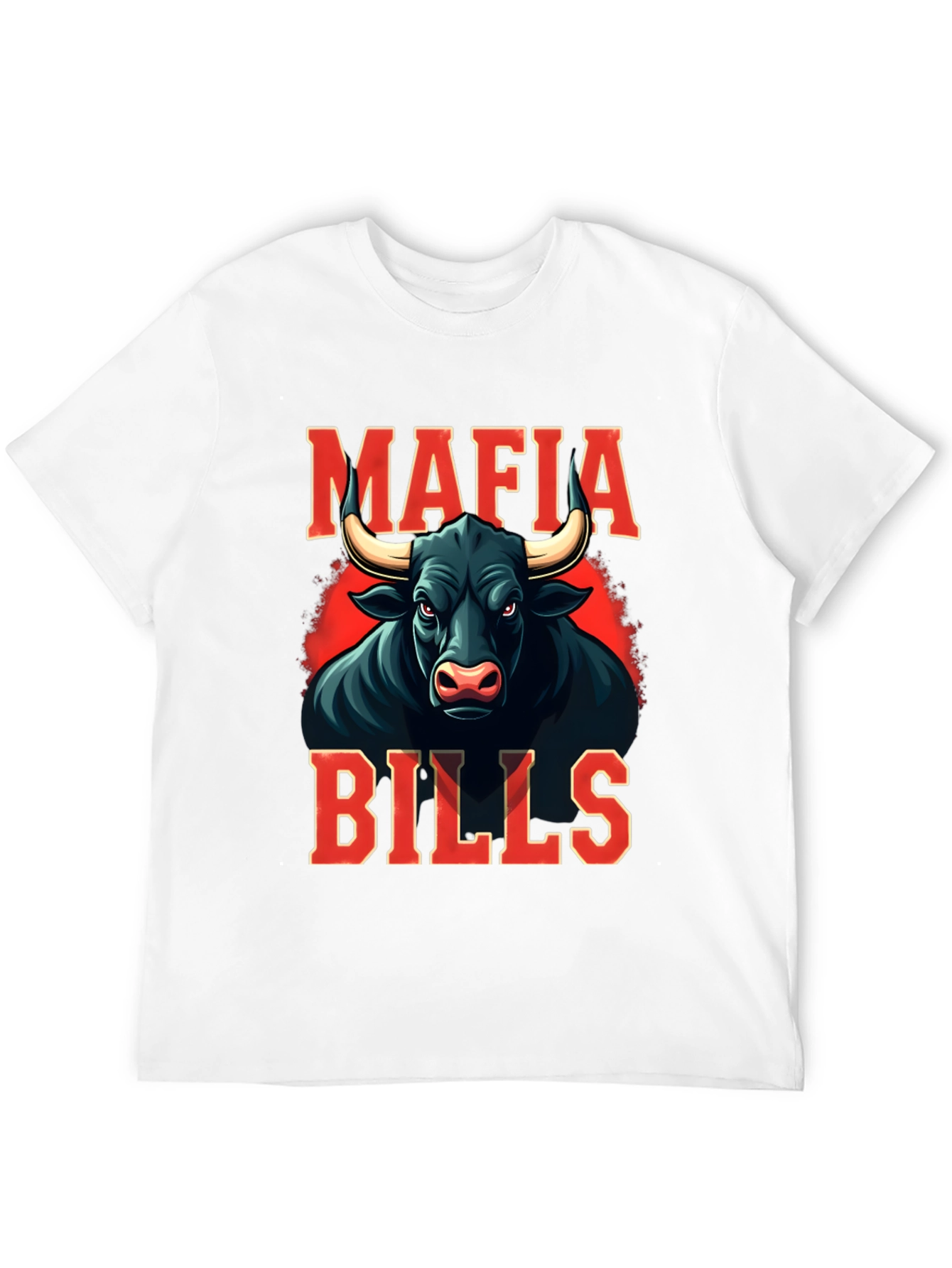 Mafia Bills Graphic Tee - Black Cotton Blend