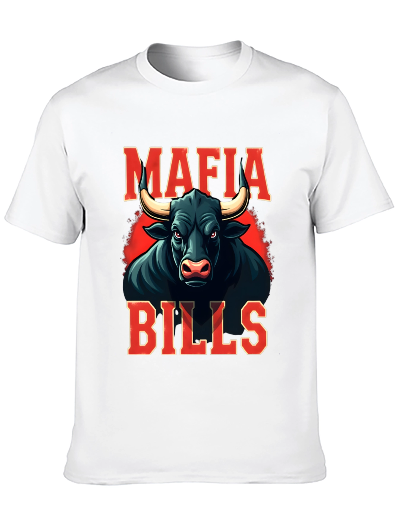 Mafia Bills Graphic Tee - Black Cotton Blend