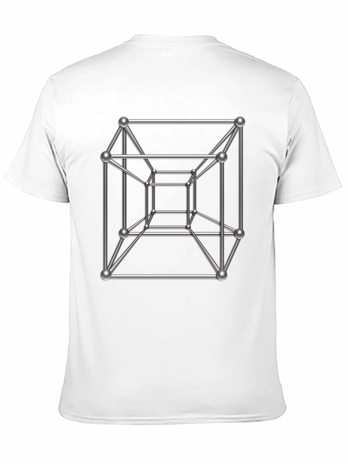 Tesseract Cube Graphic T-Shirt - Geometric Design