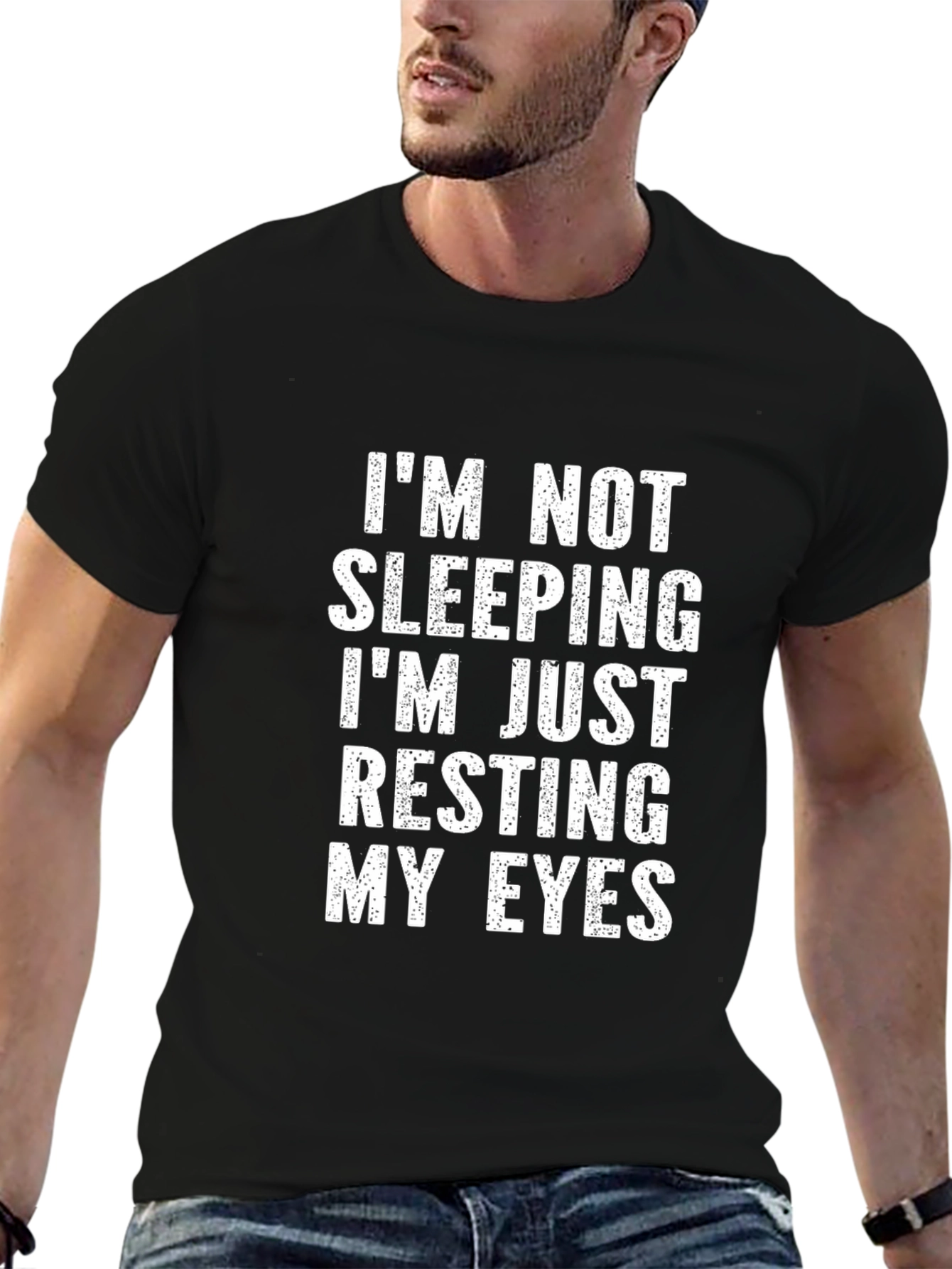 Resting My Eyes T-Shirt - Funny Mens Tee