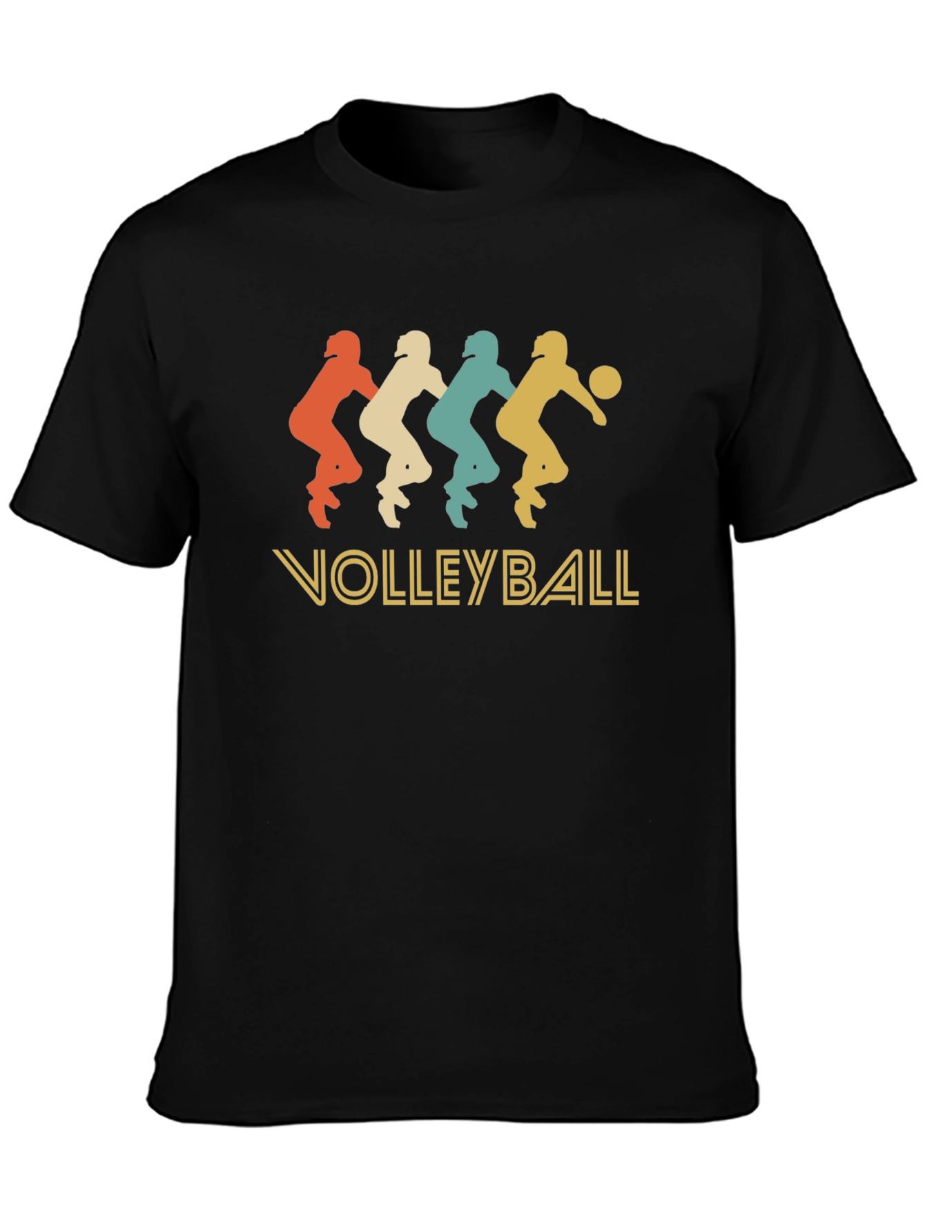 Retro Volleyball Player Graphic T-Shirt