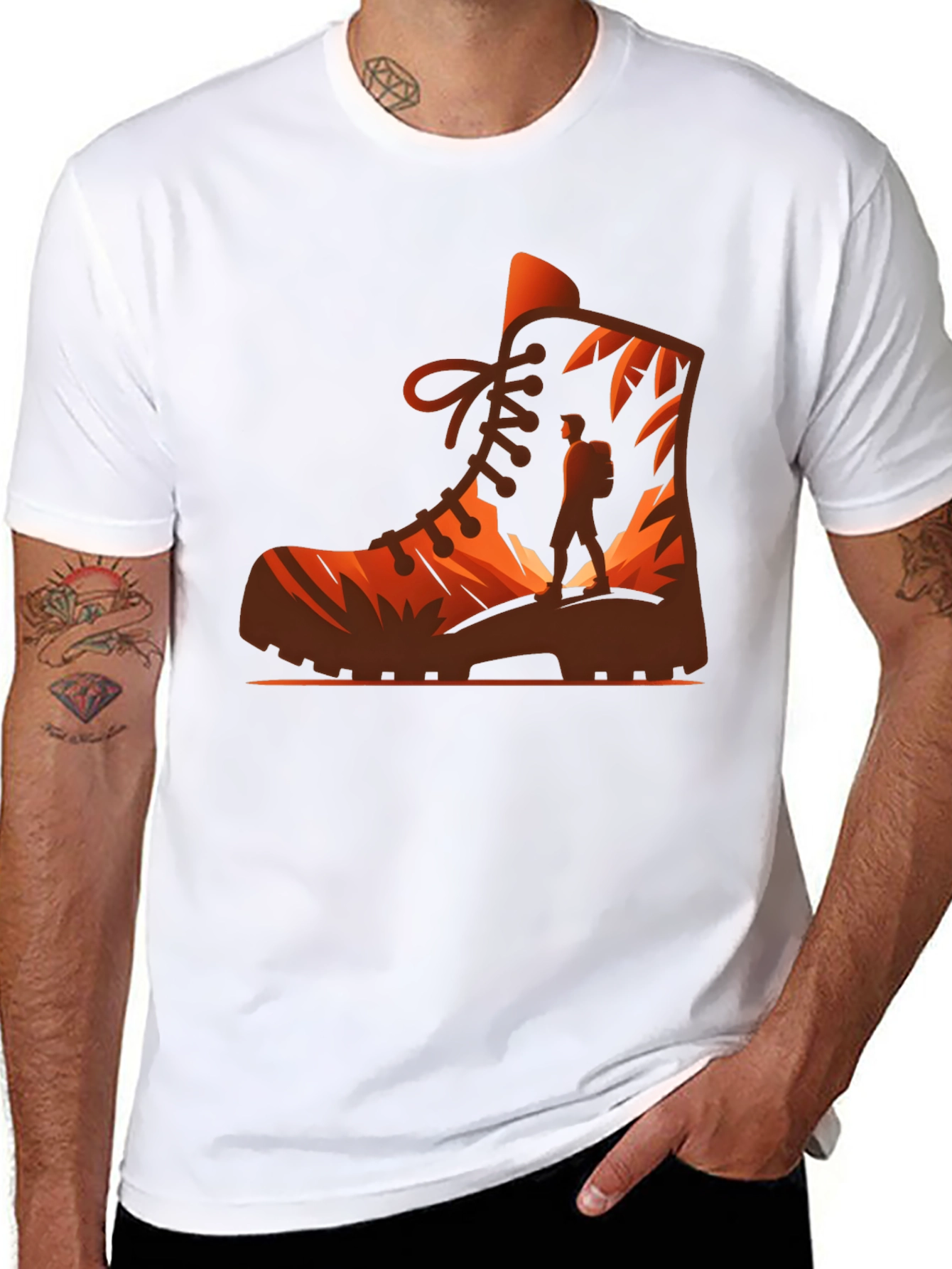 Hiking Boot Graphic Tee - Adventure Awaits!