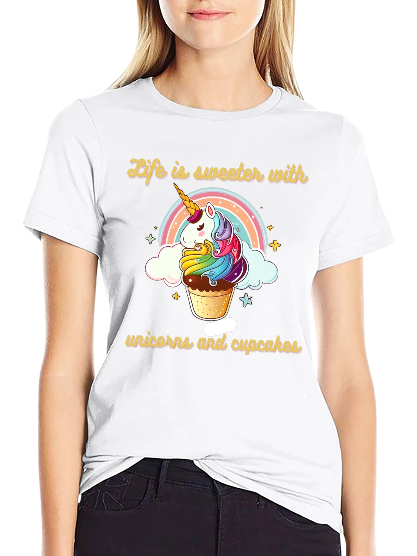 Sweet Unicorn Cupcake Graphic Tee