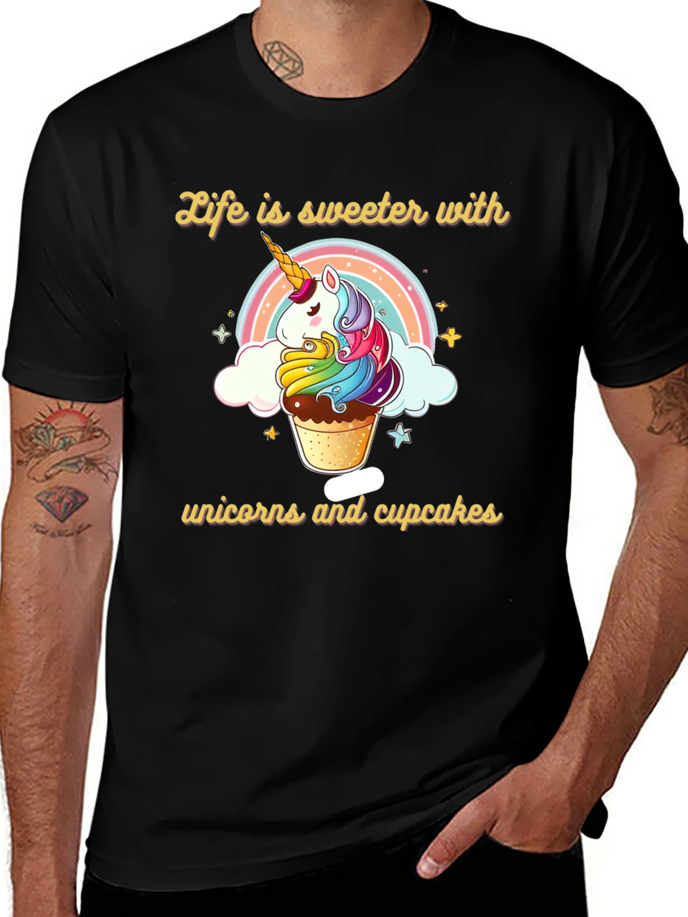 Sweet Unicorn Cupcake Graphic Tee