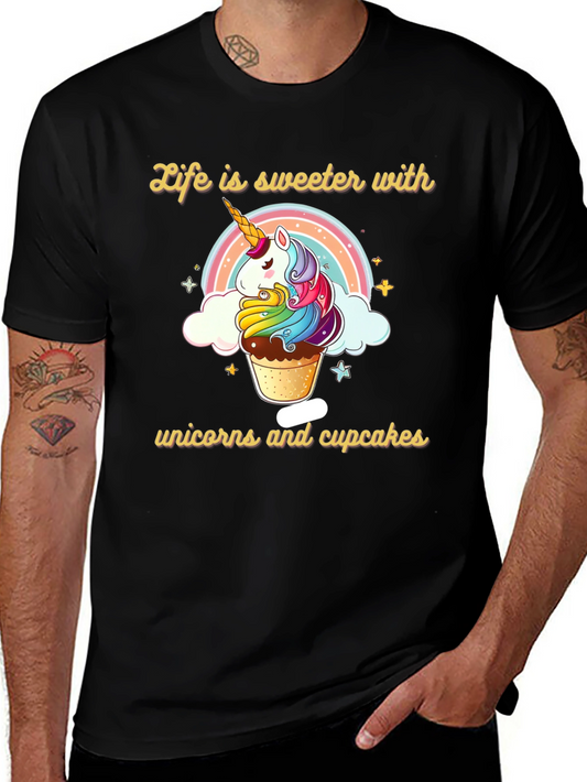 Sweet Unicorn Cupcake Graphic Tee