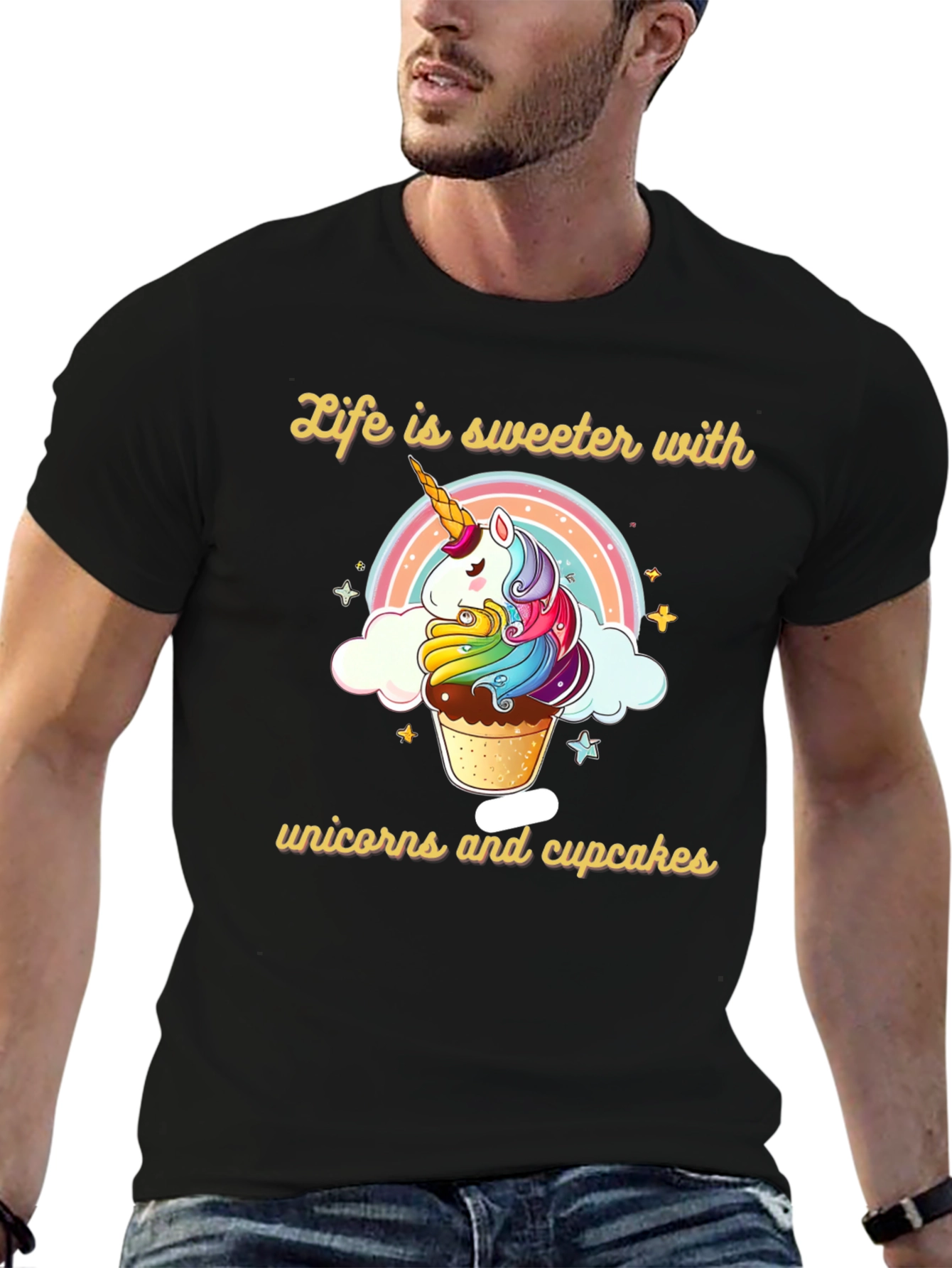 Sweet Unicorn Cupcake Graphic Tee