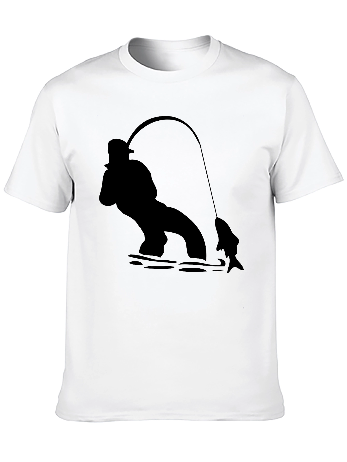 Fisherman Graphic Black T-Shirt