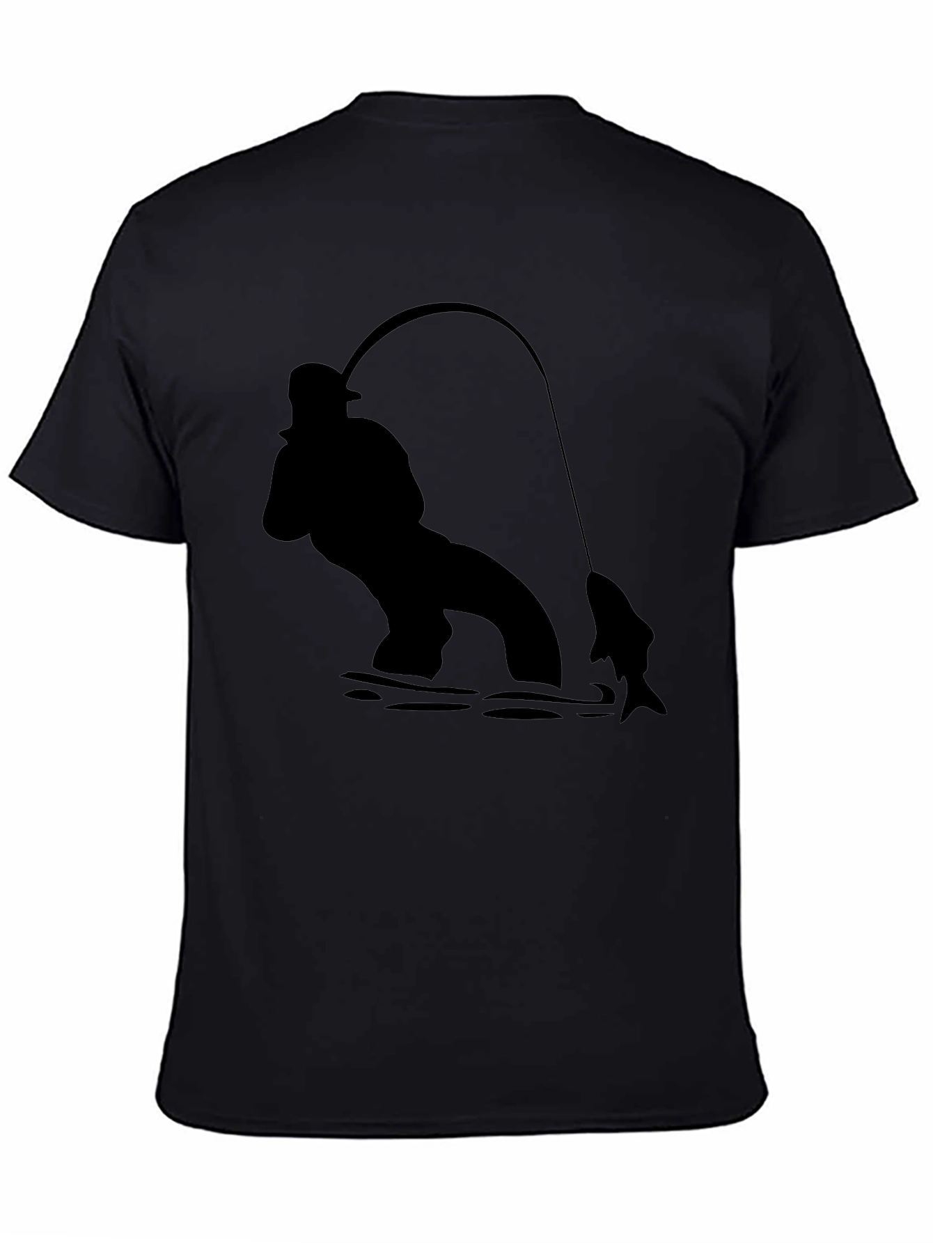 Fisherman Graphic Black T-Shirt