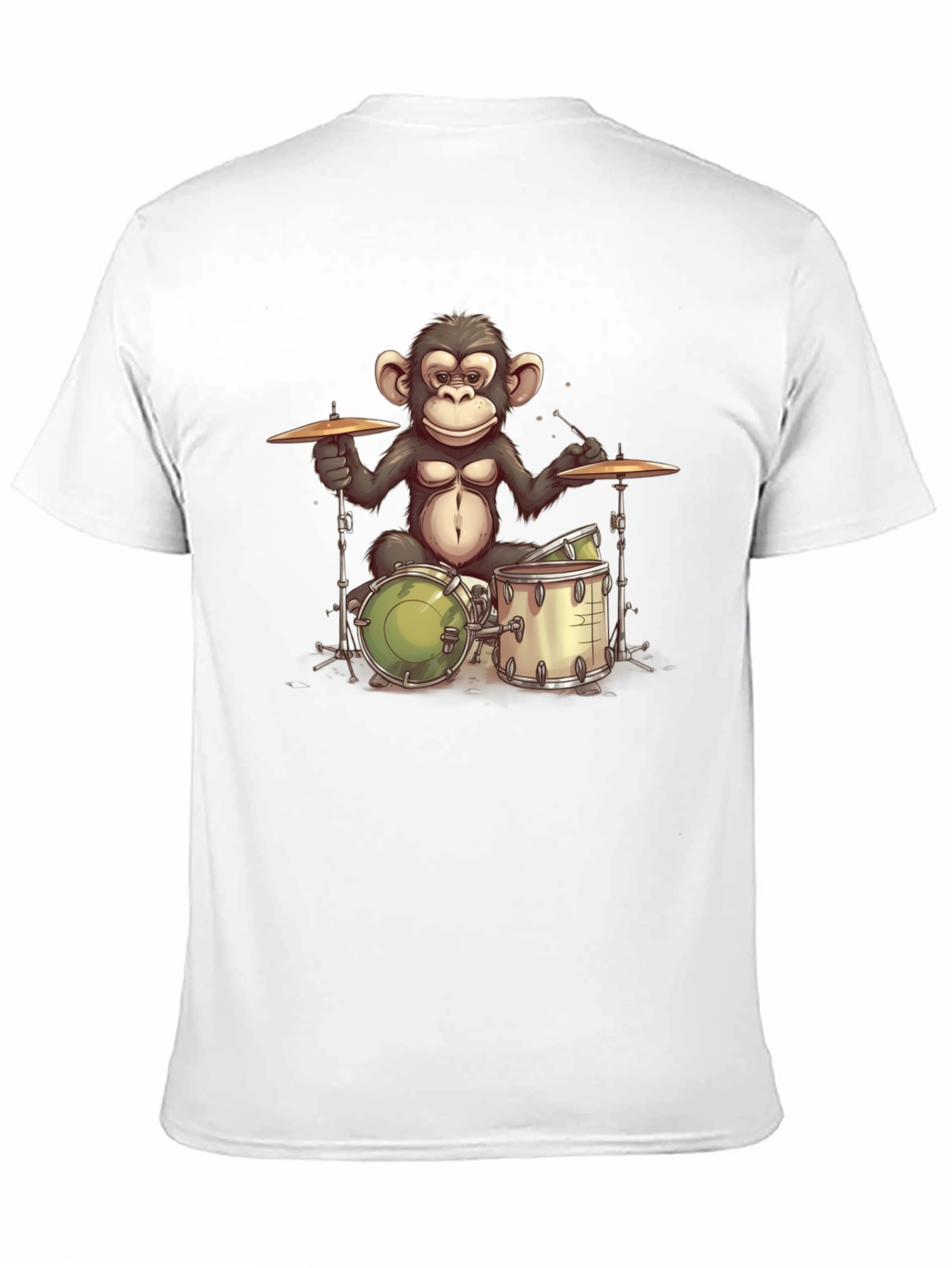 Monkey Drummer Graphic T-Shirt