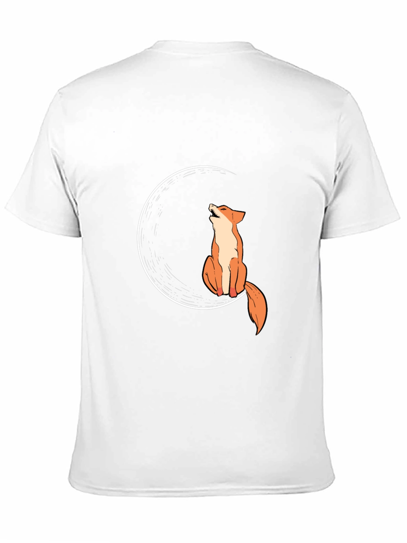 Fox Moon Black T-Shirt - Stylish Graphic Tee