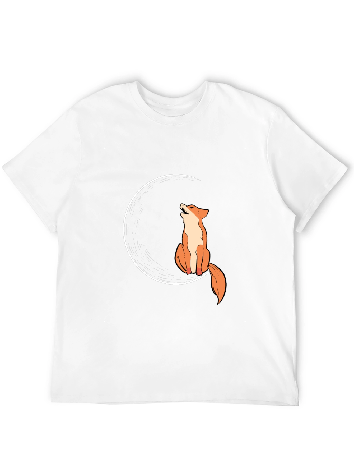 Fox Moon Black T-Shirt - Stylish Graphic Tee