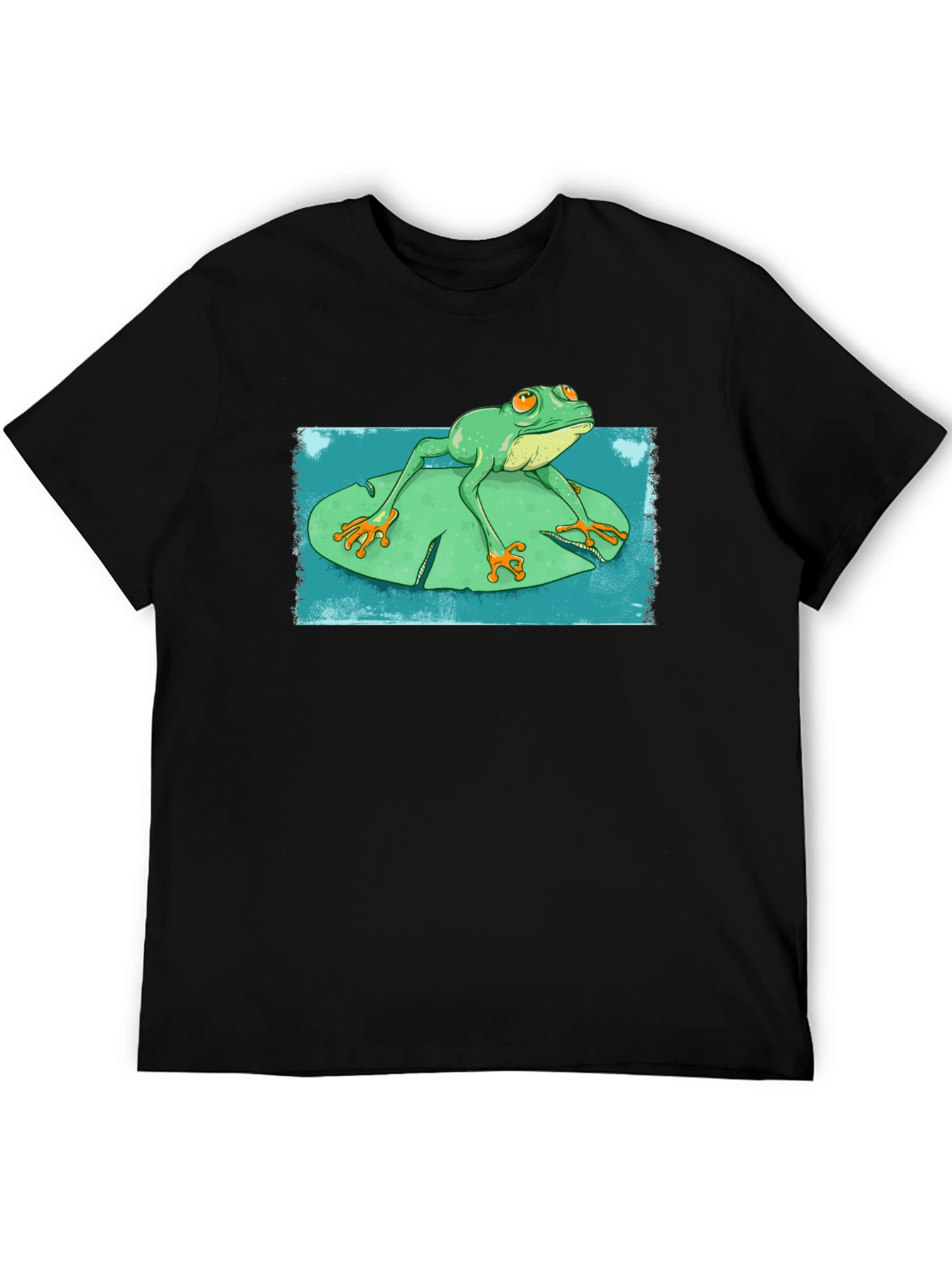 Frog On Lily Pad Graphic T-Shirt