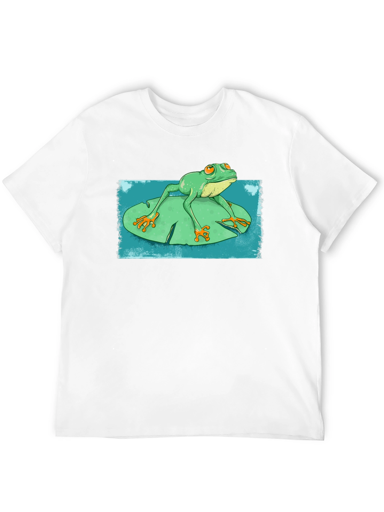 Frog On Lily Pad Graphic T-Shirt