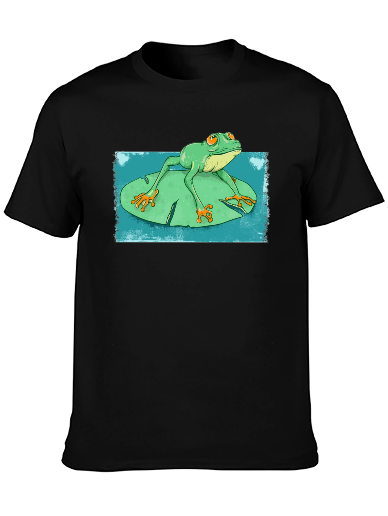 Frog On Lily Pad Graphic T-Shirt