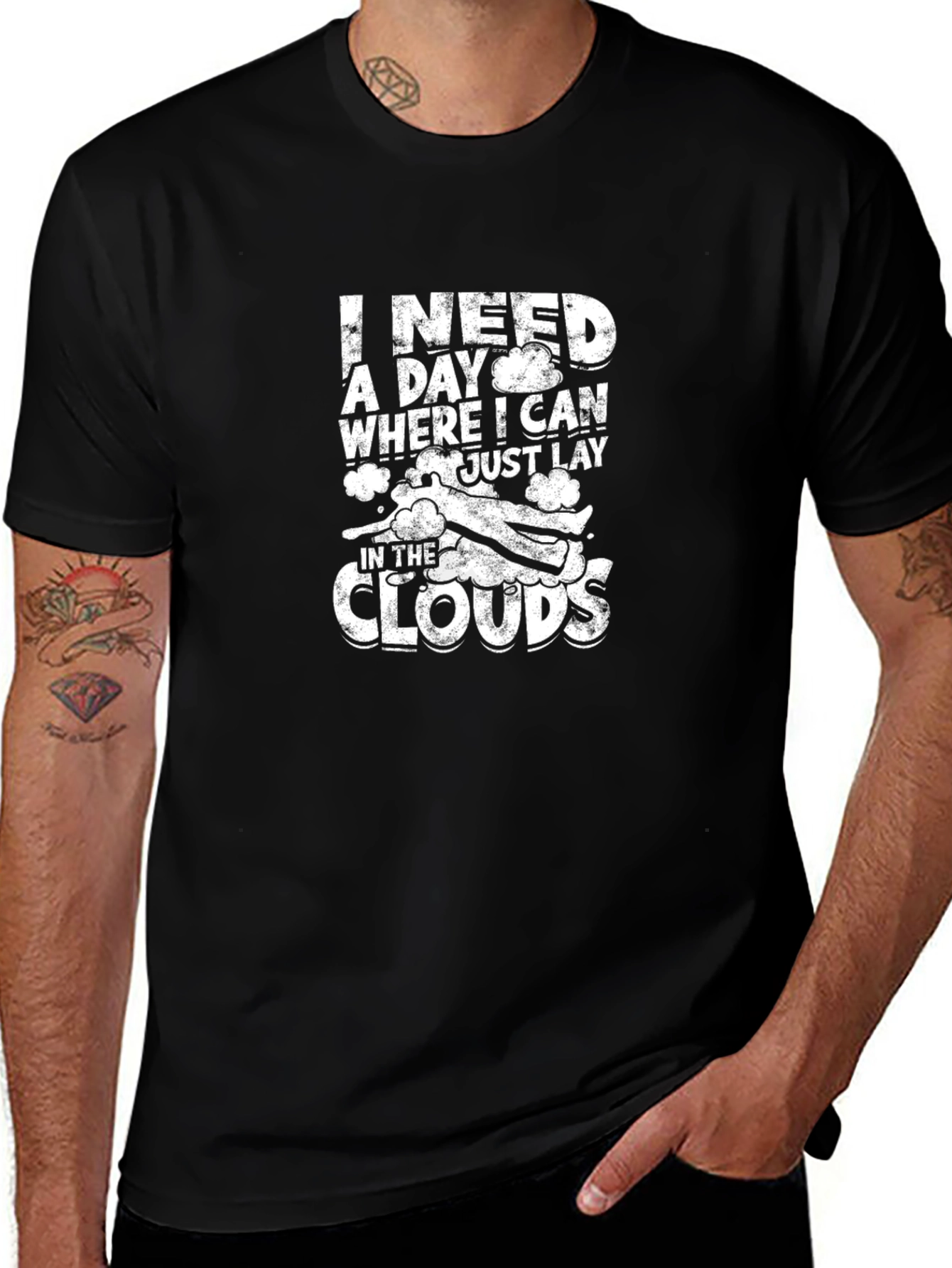 I Need a Day in the Clouds Black T-Shirt