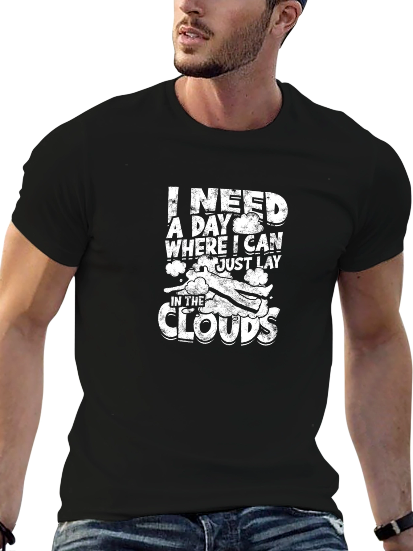I Need a Day in the Clouds Black T-Shirt