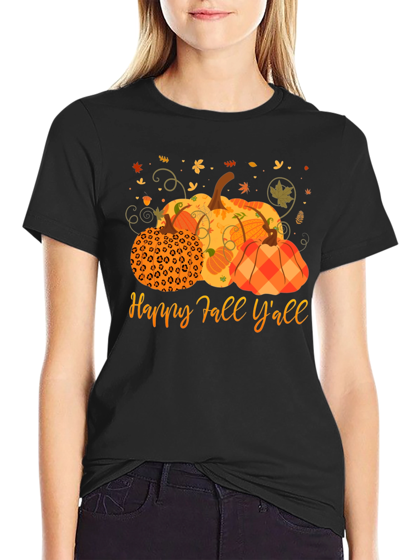 Happy Fall Yall Pumpkin T-Shirt