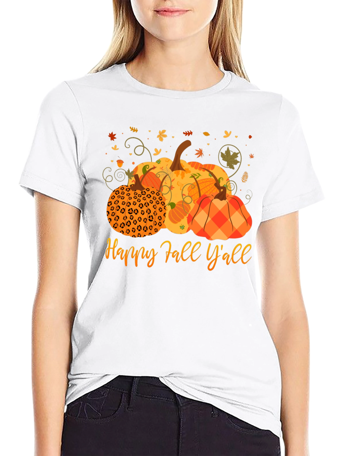Happy Fall Yall Pumpkin T-Shirt