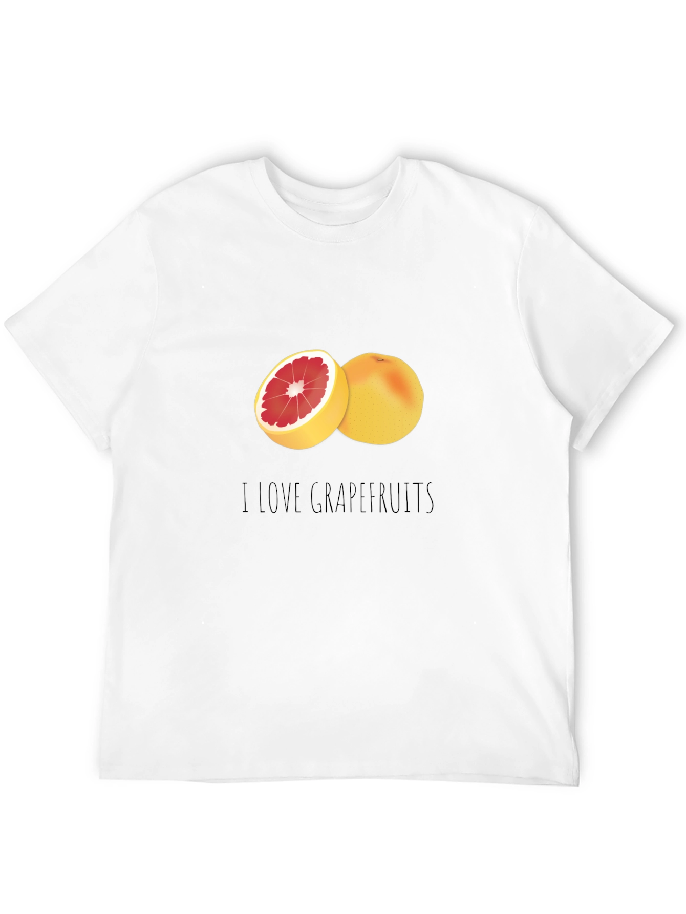 I Love Grapefruits Black T-Shirt