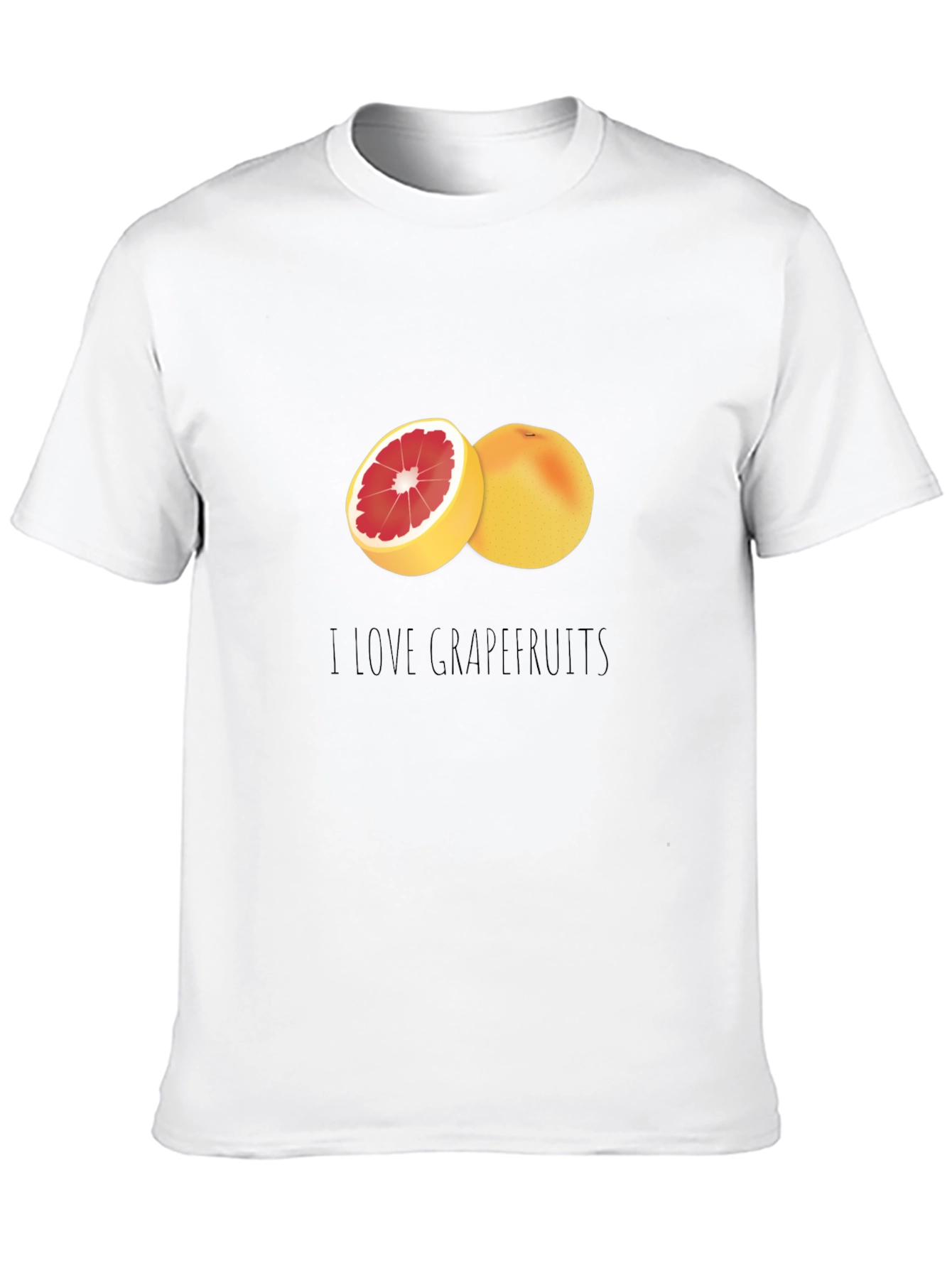 I Love Grapefruits Black T-Shirt