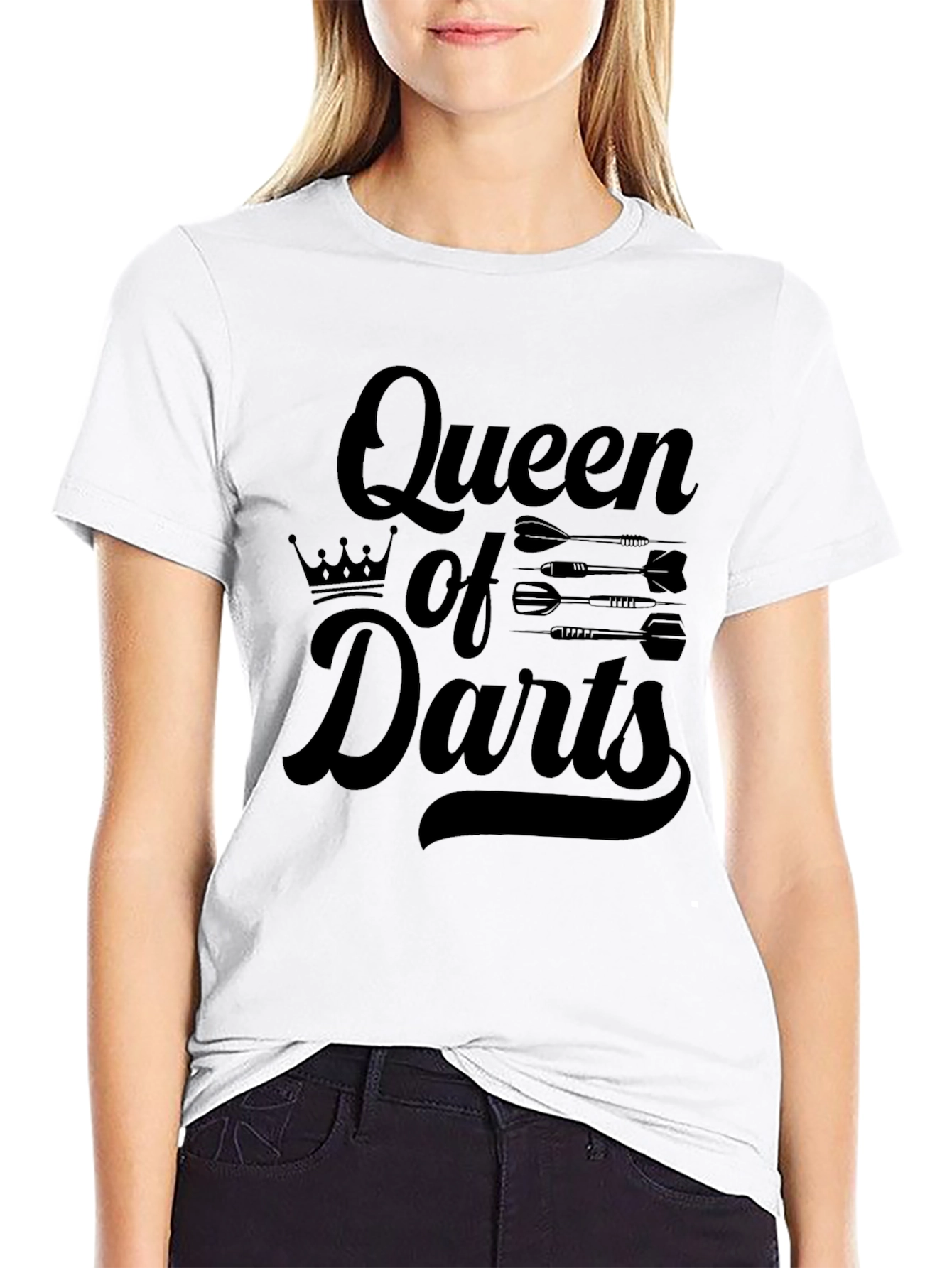 Queen of Darts Black T-Shirt