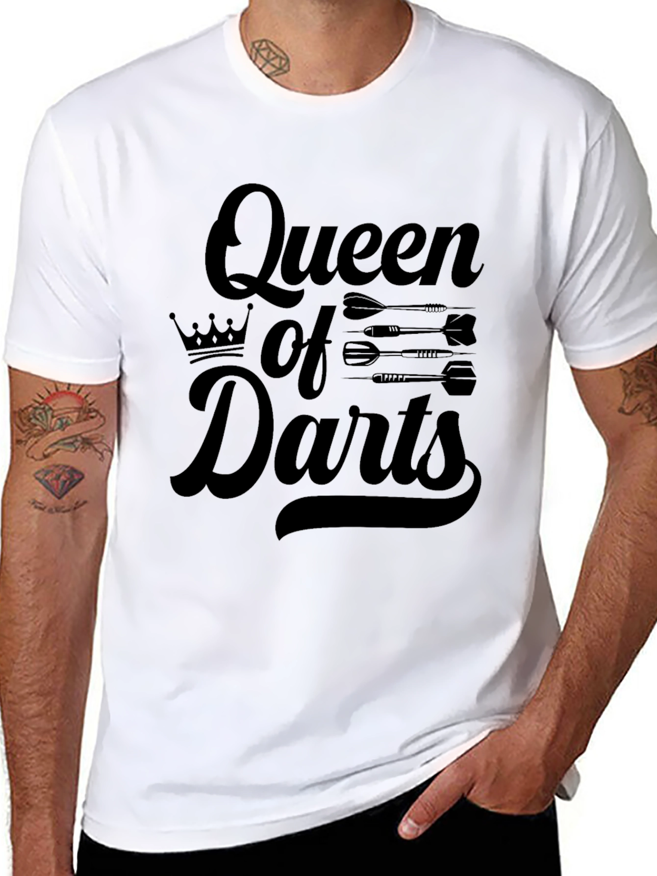 Queen of Darts Black T-Shirt