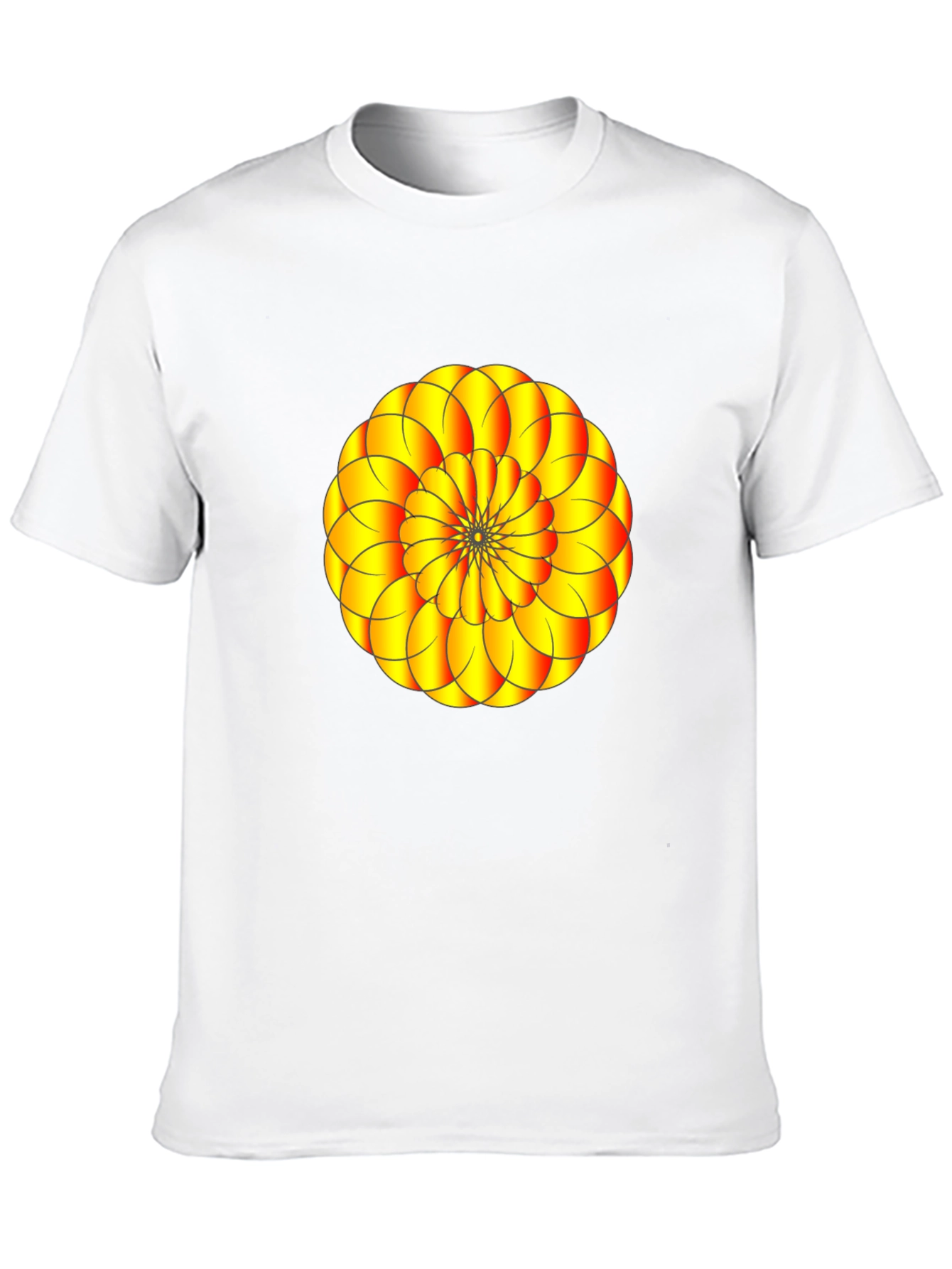 Abstract Floral Graphic Print Black T-Shirt